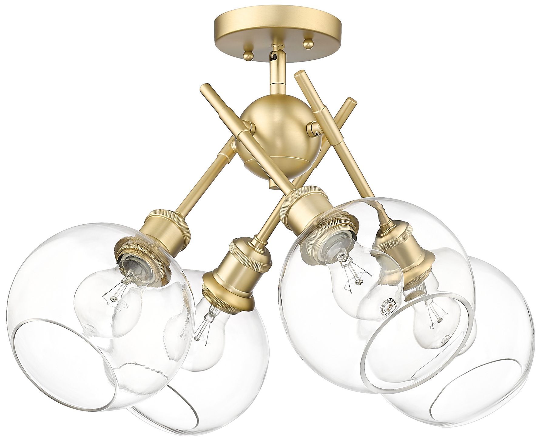 Axel 24" Wide Brushed Champagne Bronze 4-Light Ceiling Light