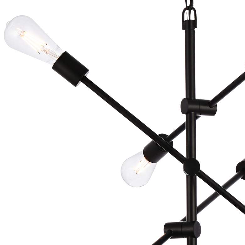 Image 3 Axel 29" Wide Black 6-Light Pendant Light more views