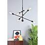 3_Axel 29" Wide Black 6-Light Pendant Light more views