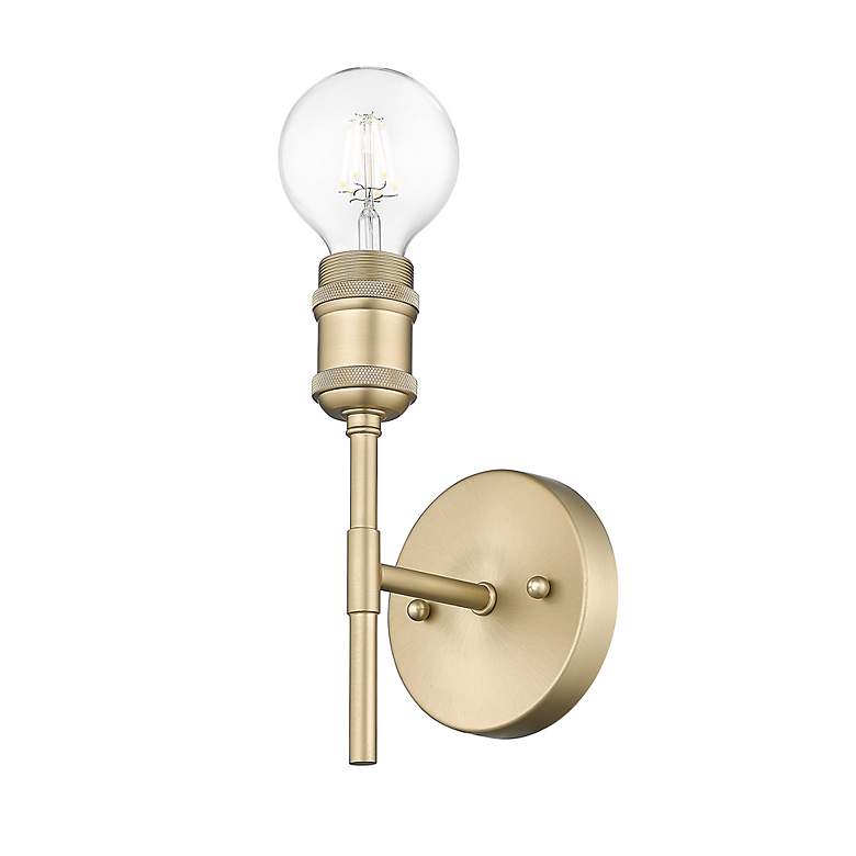 Image 4 Axel 4 3/4" Wide 1-Light Wall Sconce in Brushed Champagne Bronze more views