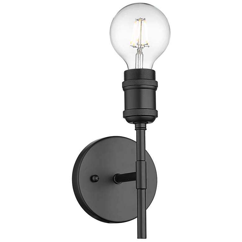 Image 1 Axel 4 3/4 inch Wide 1-Light Wall Sconce in Matte Black