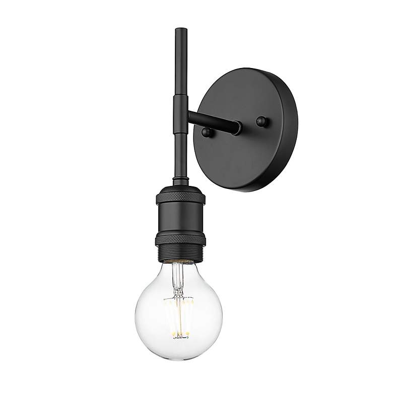 Image 3 Axel 4 3/4" Wide 1-Light Wall Sconce in Matte Black more views
