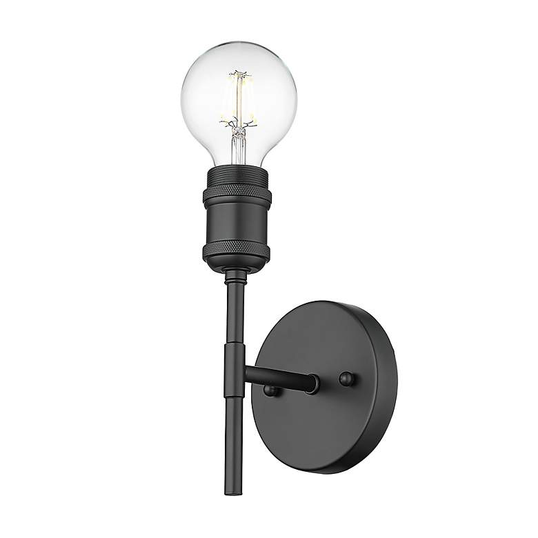 Image 4 Axel 4 3/4" Wide 1-Light Wall Sconce in Matte Black more views