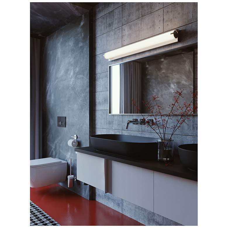 Image 2 Axel 48" Wide Black LED Vanity Light more views
