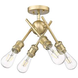 Image1 of Axel 6 1/2" Wide 4-Light Semi-Flush in Brushed Champagne Bronze