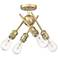 Axel 6 1/2" Wide 4-Light Semi-Flush in Brushed Champagne Bronze