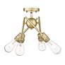 3_Axel 6 1/2" Wide 4-Light Semi-Flush in Brushed Champagne Bronze more views