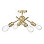 4_Axel 6 1/2" Wide 4-Light Semi-Flush in Brushed Champagne Bronze more views