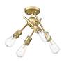 5_Axel 6 1/2" Wide 4-Light Semi-Flush in Brushed Champagne Bronze more views