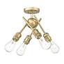6_Axel 6 1/2" Wide 4-Light Semi-Flush in Brushed Champagne Bronze more views