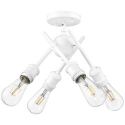 Axel 6 1/2" Wide 4-Light Semi-Flush in Matte White