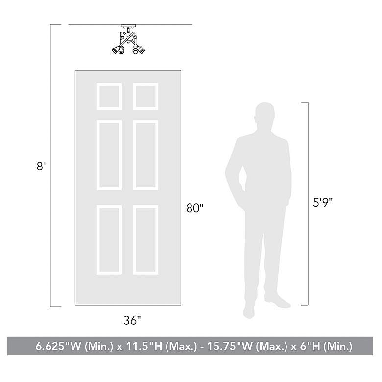 Image 7 Axel 6 1/2" Wide 4-Light Semi-Flush in Matte White more views