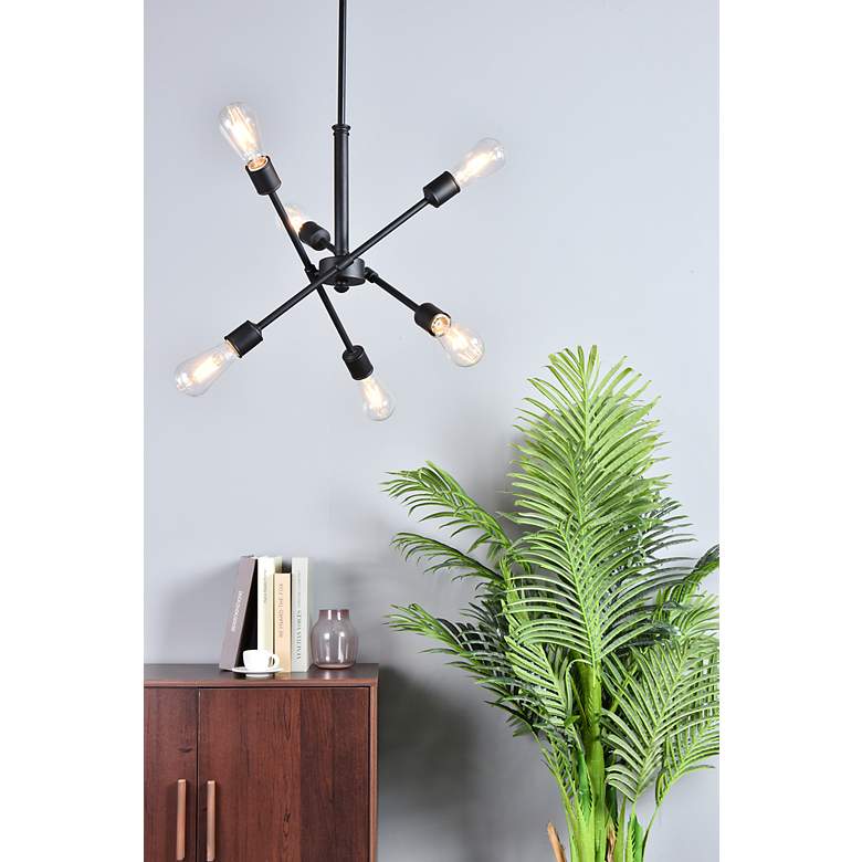 Image 3 Axel 6 Lts Black Pendant With Hanging Rod more views