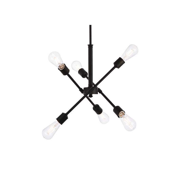 Image 4 Axel 6 Lts Black Pendant With Hanging Rod more views