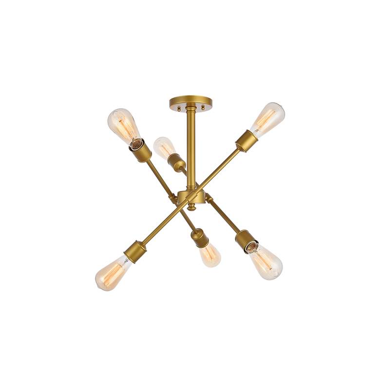 Image 4 Axel 6 Lts Brass Flush Mount more views