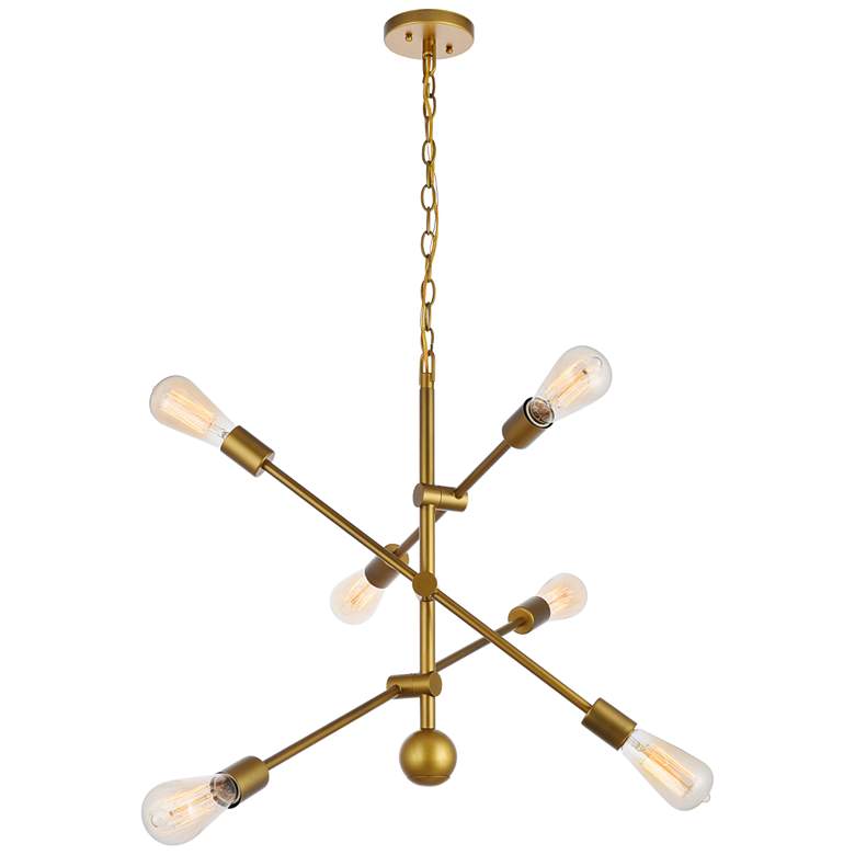 Image 1 Axel 6 Lts Brass Pendant