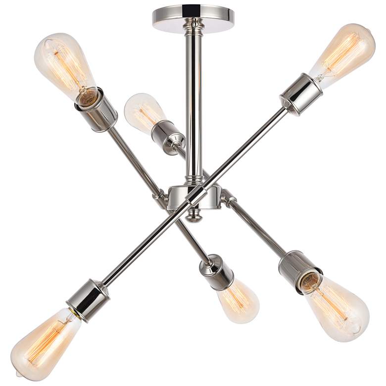 Image 1 Axel 6 Lts Polished Nickel Flush Mount