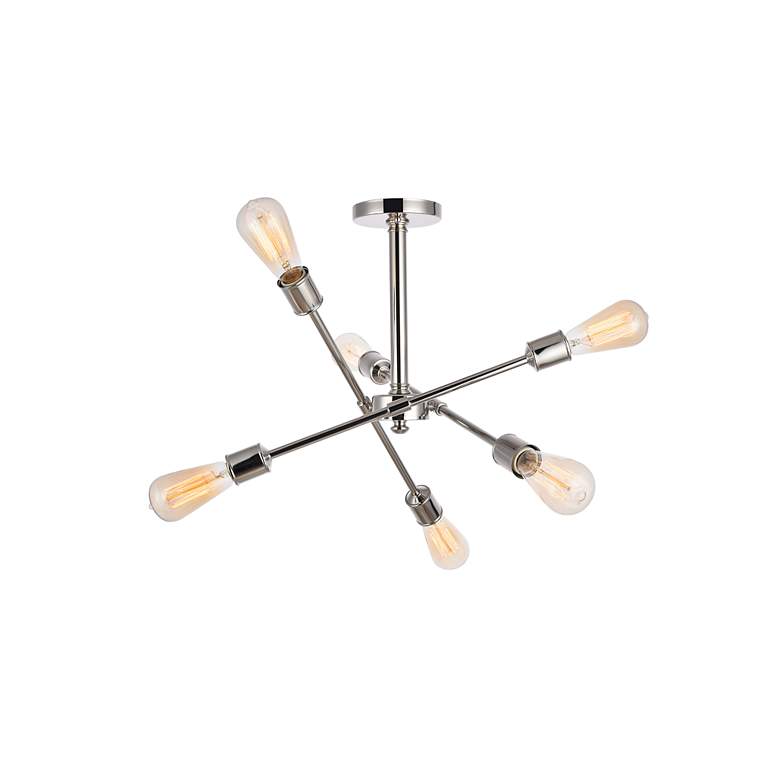 Image 3 Axel 6 Lts Polished Nickel Flush Mount more views