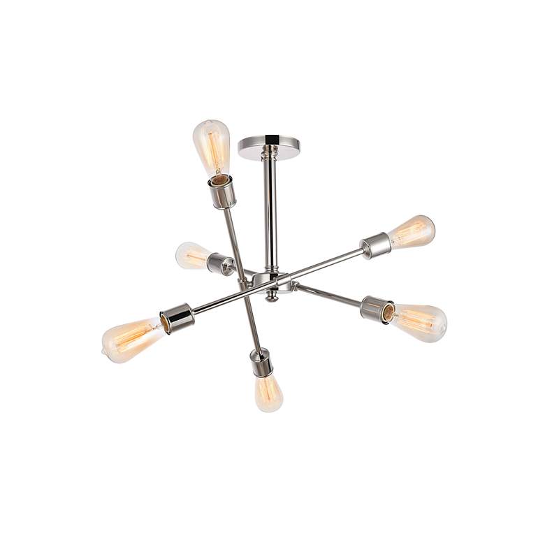 Image 4 Axel 6 Lts Polished Nickel Flush Mount more views