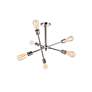 4_Axel 6 Lts Polished Nickel Flush Mount more views