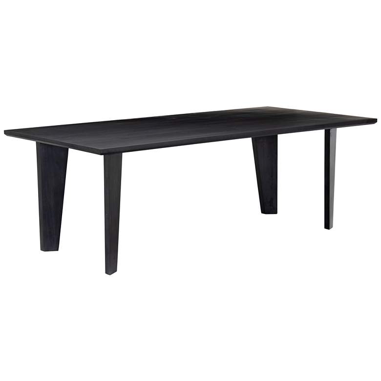 Image 1 Axel 87" Wide Black Wash Poplar Wood Dining Table