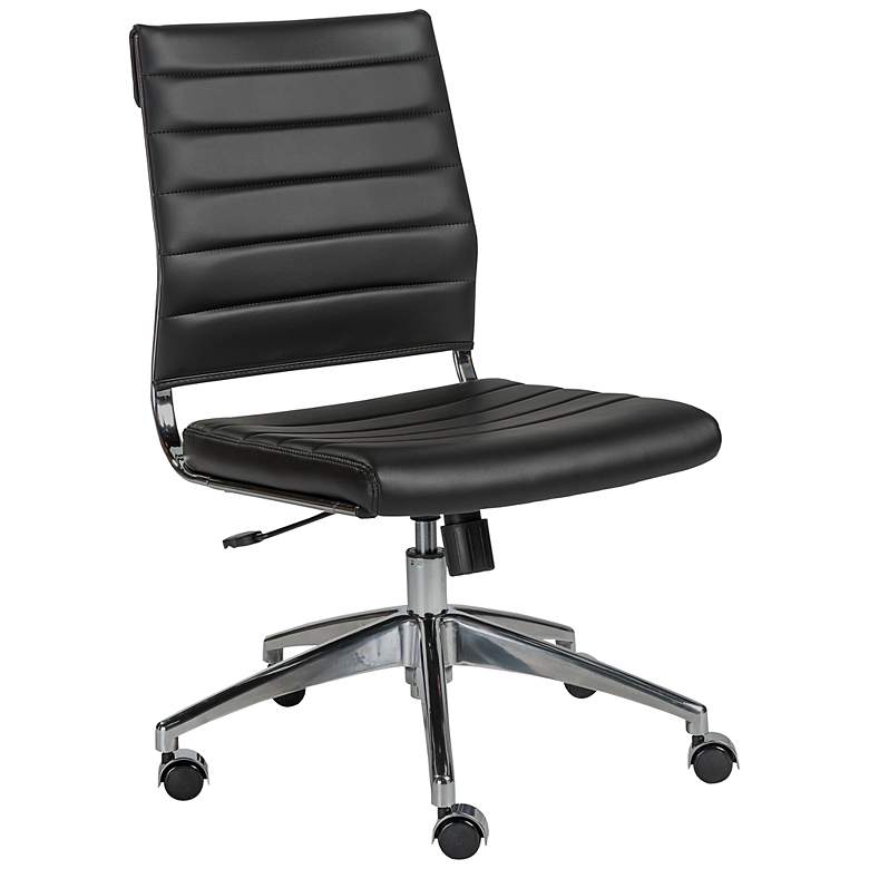 Image 1 Axel Black Leatherette Low Back Swivel Office Chair