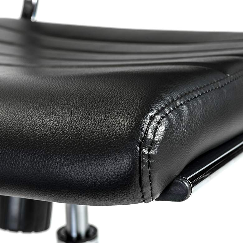 Image 3 Axel Black Leatherette Low Back Swivel Office Chair more views
