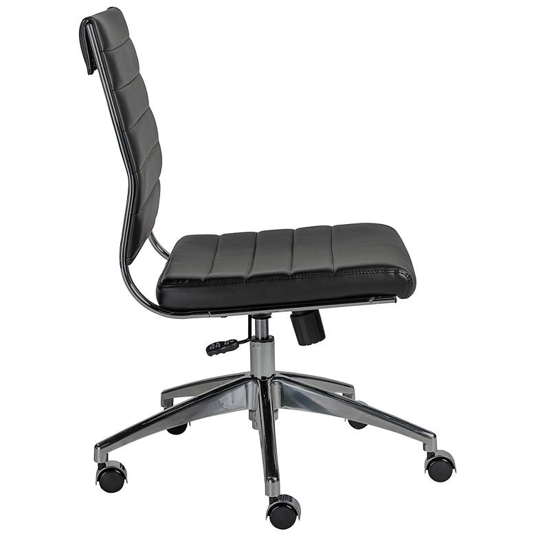 Image 5 Axel Black Leatherette Low Back Swivel Office Chair more views