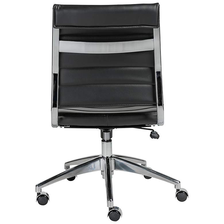 Image 7 Axel Black Leatherette Low Back Swivel Office Chair more views