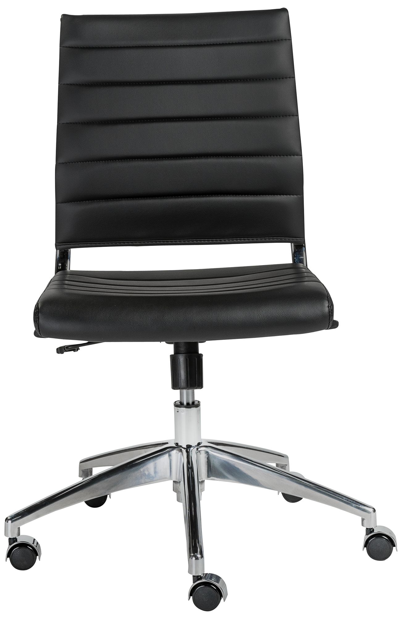 Axel Black Leatherette Low Back Swivel Office Chair
