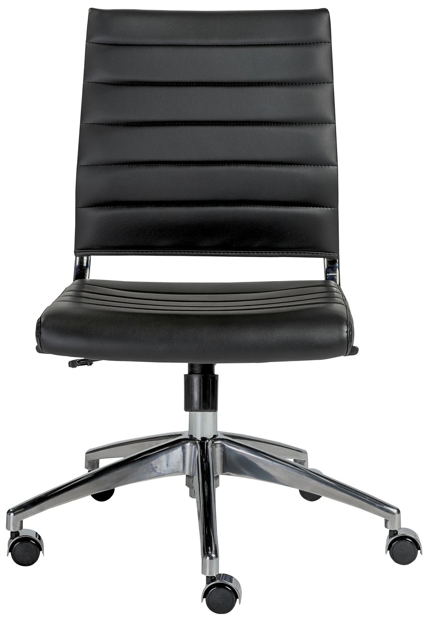 Axel Black Leatherette Low Back Swivel Office Chair