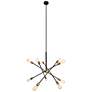 Axel Collection Chandelier D27.2 H32.5 Lt:10 Black And Brass Finish