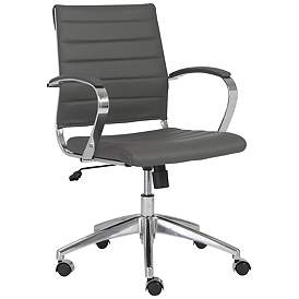 Image2 of Axel Gray Leatherette Adjustable Swivel Office Chair