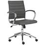 Axel Gray Leatherette Adjustable Swivel Office Chair