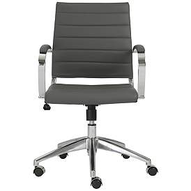 Image4 of Axel Gray Leatherette Adjustable Swivel Office Chair more views