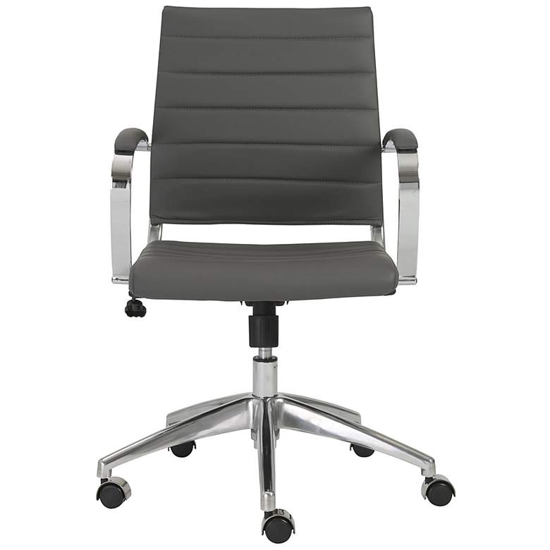 Image 4 Axel Gray Leatherette Adjustable Swivel Office Chair more views