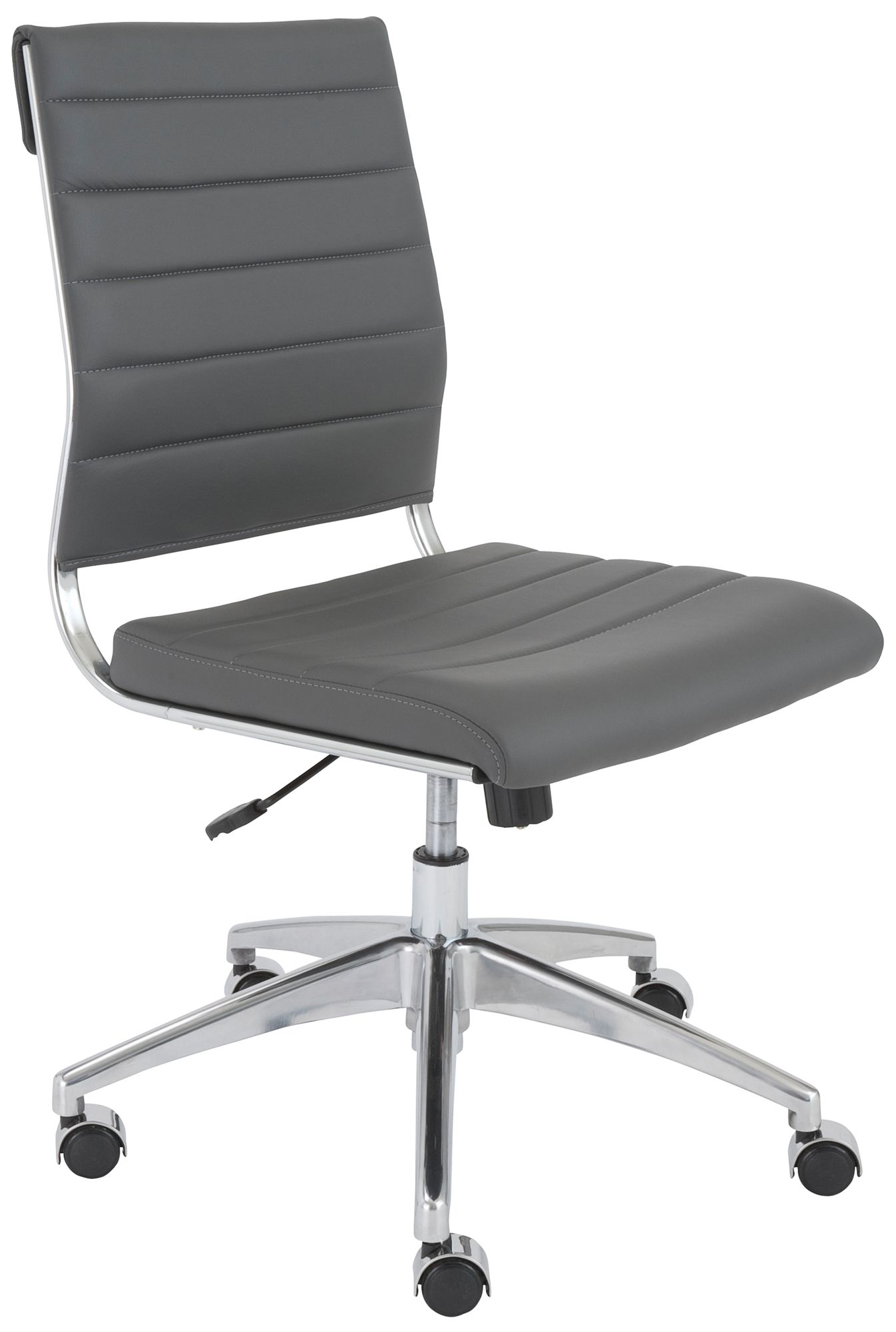 Image 2 Axel Gray Leatherette Low Back Swivel Office Chair more views