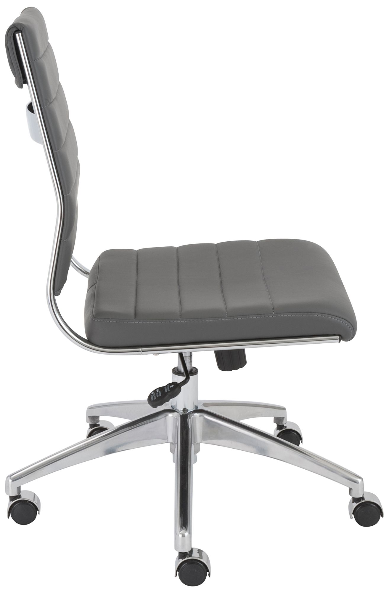 Image 3 Axel Gray Leatherette Low Back Swivel Office Chair more views