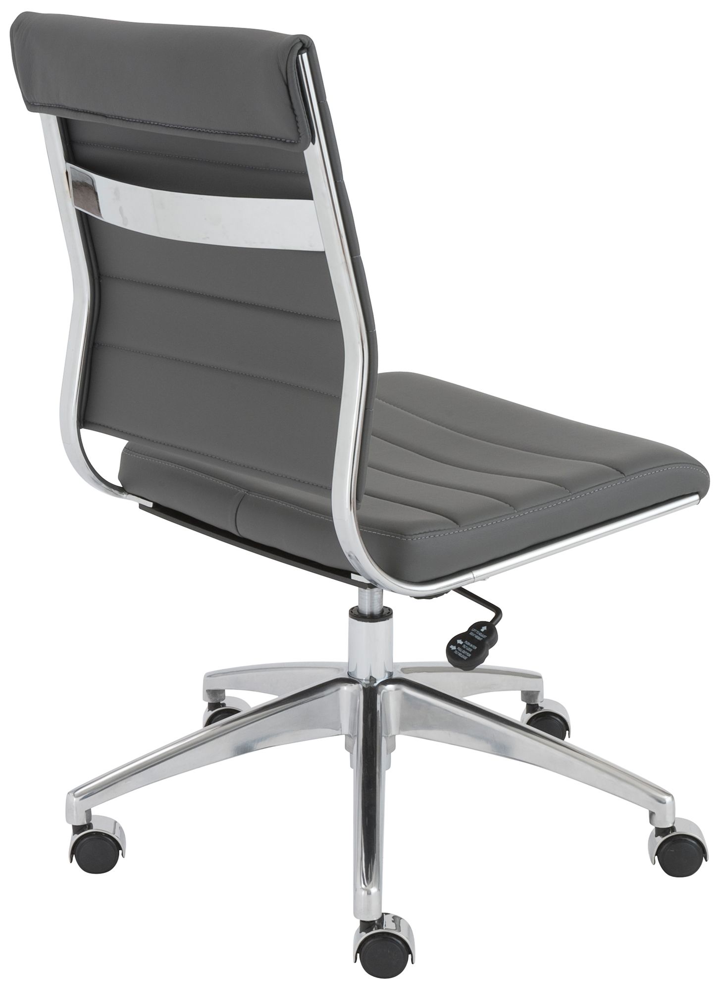 Image 4 Axel Gray Leatherette Low Back Swivel Office Chair more views