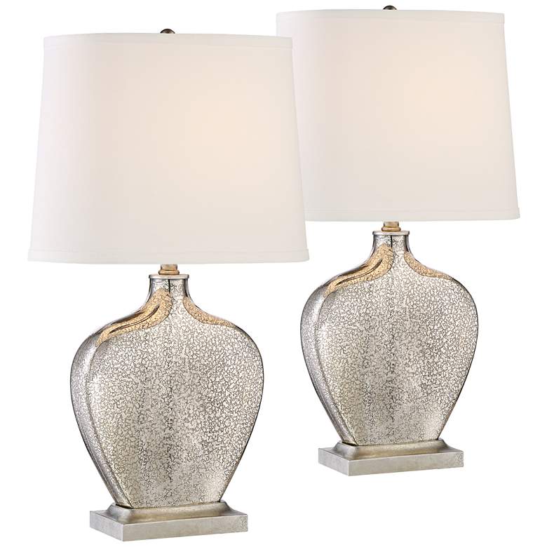 Axel Mercury Glass Table Lamp Set of 2