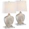 Axel Mercury Glass Table Lamps Set of 2 with Clear Acrylic Risers