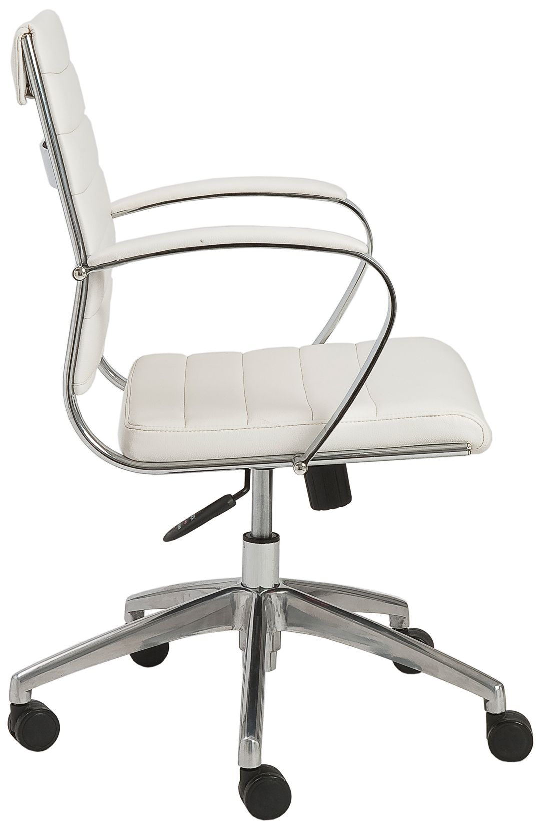 Image 3 Axel White Leatherette Adjustable Swivel Office Chair more views