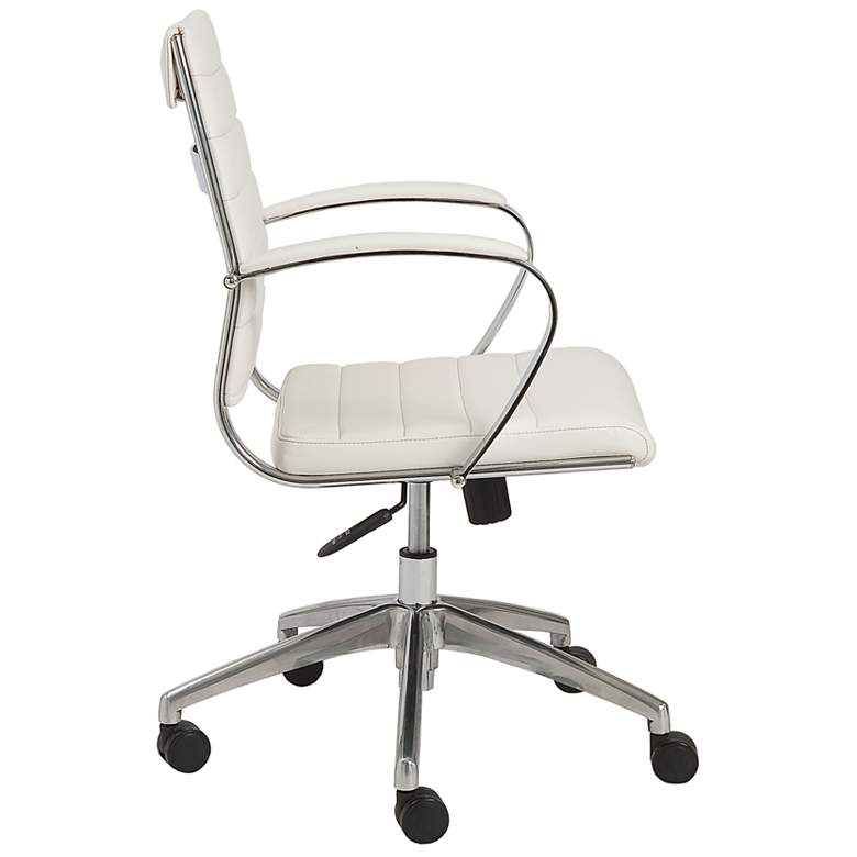 Image 3 Axel White Leatherette Adjustable Swivel Office Chair more views