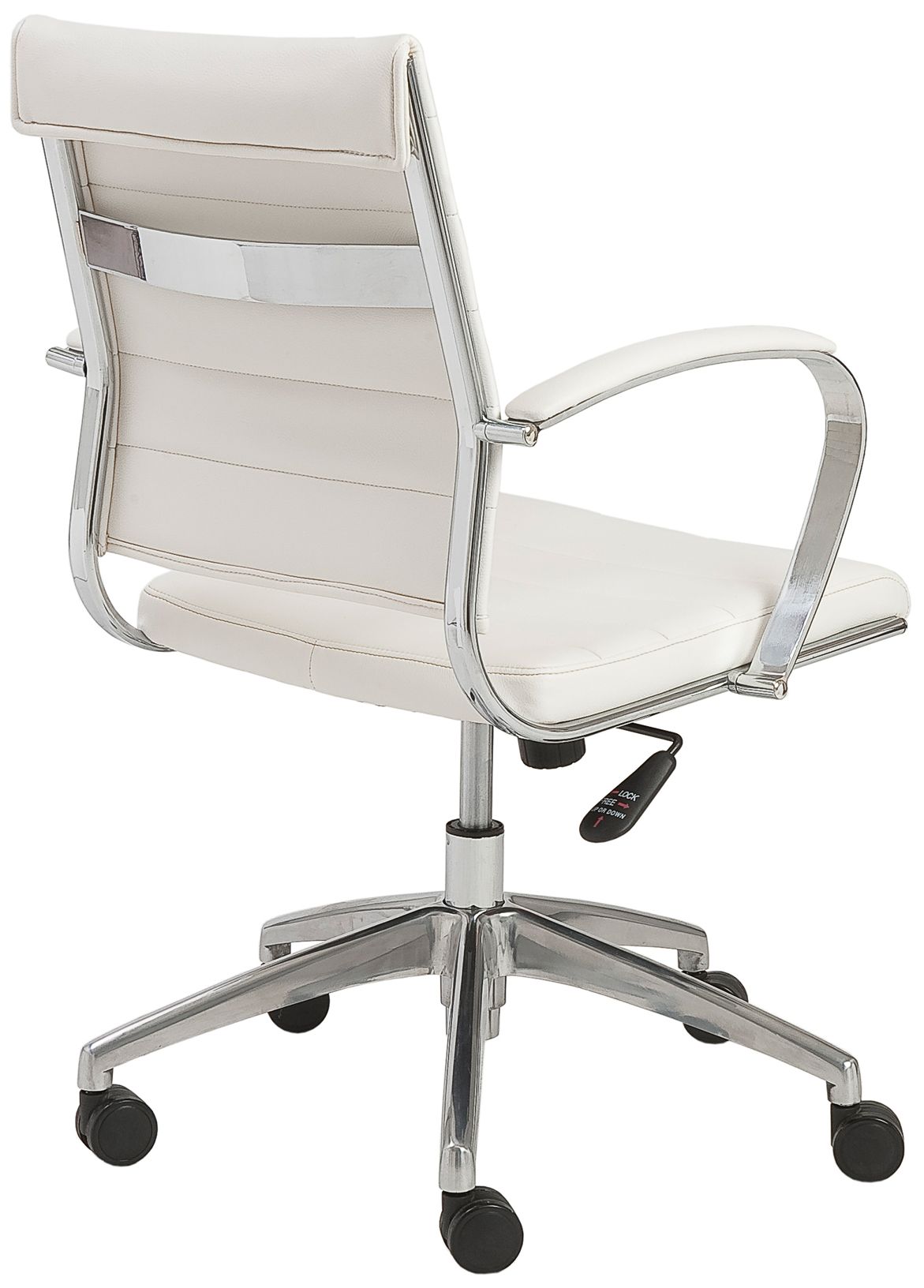 Image 4 Axel White Leatherette Adjustable Swivel Office Chair more views