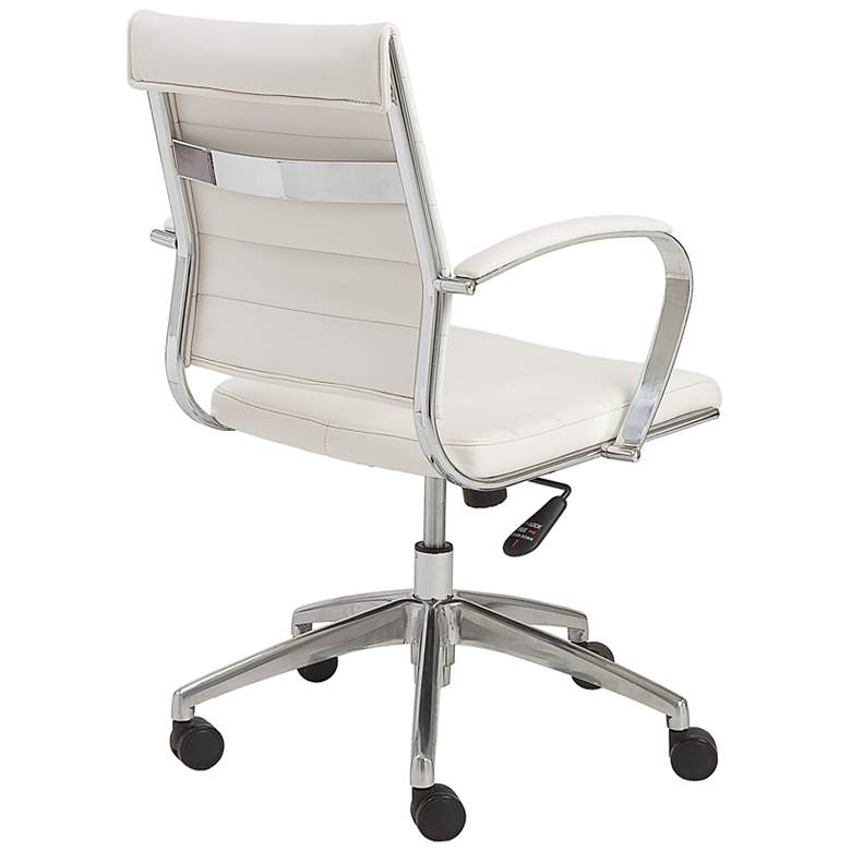 Image 4 Axel White Leatherette Adjustable Swivel Office Chair more views