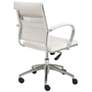 Axel White Leatherette Adjustable Swivel Office Chair