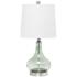 Axia 23 1/4" Clear Gray Sage Glass Accent Bedside Desk Table Lamp