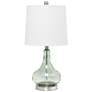 Axia 23 1/4" Clear Gray Sage Glass Accent Bedside Desk Table Lamp