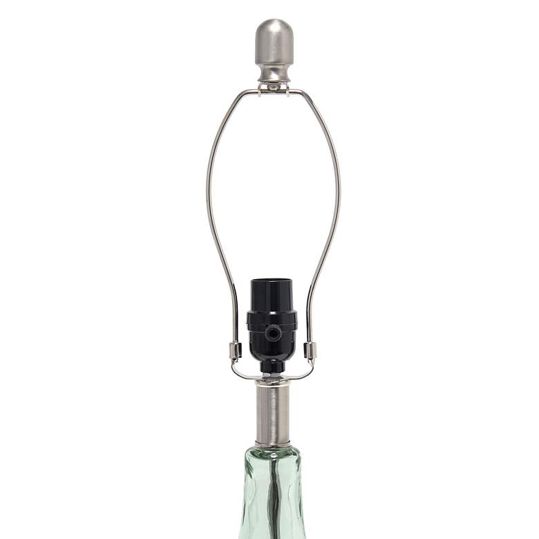 Image 4 Axia 23 1/4" Clear Gray Sage Glass Accent Bedside Desk Table Lamp more views