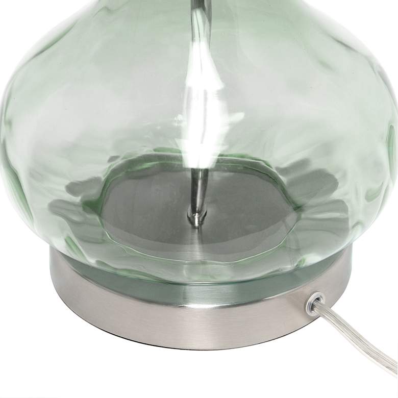 Image 5 Axia 23 1/4" Clear Gray Sage Glass Accent Bedside Desk Table Lamp more views
